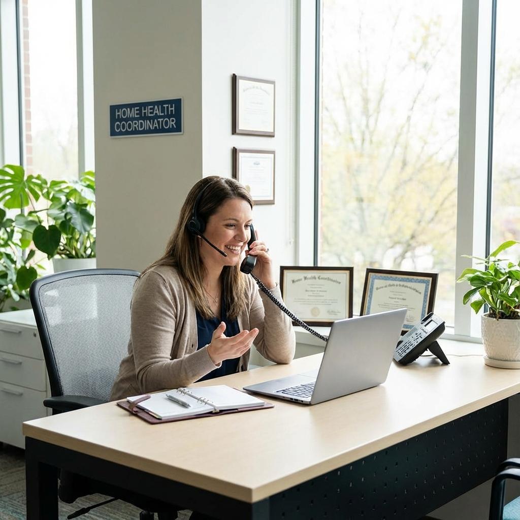 Person reading care guide